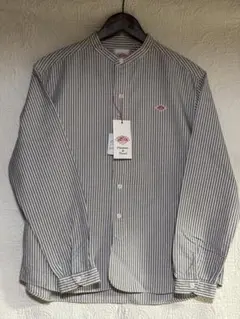 ダントン danton バンドカラー　ストライプシャツ　38