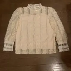 LANCETTI スパンコール×シースルー長袖ブラウス - メルカリ