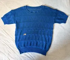 フェリシモ　シロップ　半袖透かし編みニット