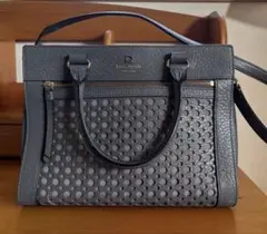 ケイトスペード 2wayバッグ グレーパンチング　ハンドバッグ