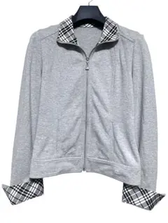 美品　Y2K バーバリーブルーレーベル　ノバチェック　ジップアップスウェット　M