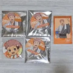 呪術廻戦 極楽湯コラボ 虎杖悠仁 缶バッジ フォト風カード