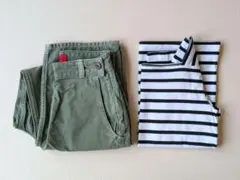 Le minor　ボーダートップス×REDCARD　カーゴパンツ　コーデセット