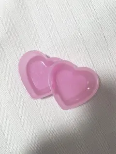 ピンク ラメ入り ダブルハート型 小物入れトレイ