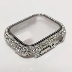 アップルウォッチ保護ケース　45mm　シルバー　キラキラ