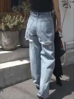 EVRIS ワイドデニムパンツ　Mサイズ