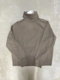 UNIQLO 3Dスフレヤーントルネックセーター ベージュ　XL 未使用