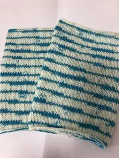 水色と青のストライプ アームカバー#️⃣15