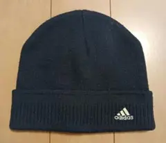 adidas ニット帽 キッズ ネイビー