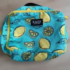 KALDI レモン柄 ポーチ