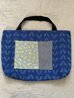ハンドメイド　レッスンバッグ　手提げ袋　絵本バッグ　絵本袋