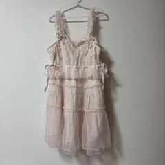 merry jenny チュールドロストミニキャミワンピース