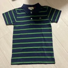 タグ付き新品　ネイビー×グリーン　ポロシャツ 140cm 半袖　マザウェイズ