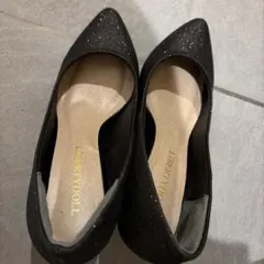 LIBERTYDOLL ブラック グリッターパンプス M