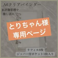 アクリルバインダー A6 家計管理 貯金 推し活 クリア 6穴 リフィル対応