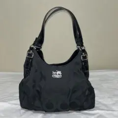 COACH コーチ　シグネチャー　ワンショルダーバッグ　ブラック