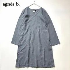 agnès b. アニエスベー ロングワンピース リネン Aライン フランス製