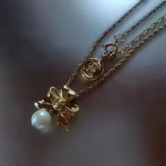 GIVENCHY リボン パール ネックレス ゴールドのサムネイル