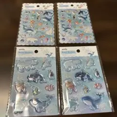 amifa アクアリウム ウォーターシール　 ステッカー　4枚セット