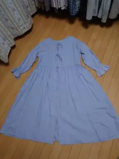 kazumi☓SamansaMos2前後着リネンワンピース　ラベンダー