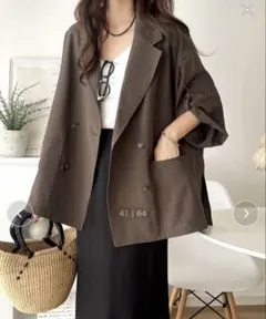 クラシカルエルフ　ビッグシルエットハーフスリーブダブルジャケット(半袖)のサムネイル