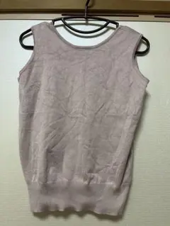 美品　神戸レタス　前後2way ノースリーブニット　トップス　Mサイズ ピンク