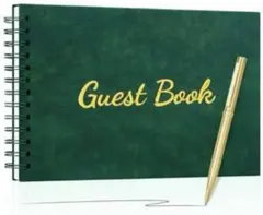 WEMATE 芳名帳 ゲストサインブック フォイルカバー グリーン