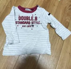 DOUBLE.B ストライプ 長袖Tシャツ