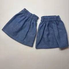 411アームカバー　ショート丈　ブルー　無地　ハンドメイド