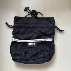 ROXY 巾着型 サコッシュ ショルダーバッグ ブラック