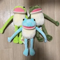 おとぼけケロぴょん　ぶらさがりポーチ３種コンプリート　ぬいぐるみ　バッグ