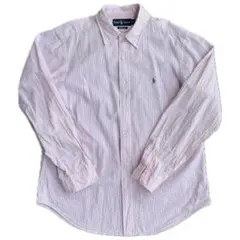 Ralph Lauren ラルフローレン ピンクストライプ 長袖シャツ