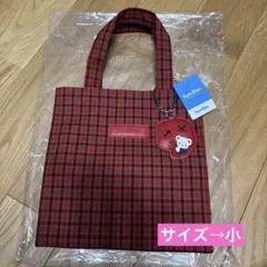【新品未使用】ファミリア トートバッグ 赤　ギンガムチェック 赤系　チェック 小