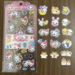 まじかるみゅーちゃん　らびちゃん　なっとうちゃん　はむちゃんずワールド　シール