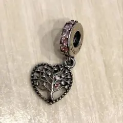 《Pandora♡錆び風 ハートチャーム/ピンク》