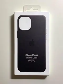 【新品】純正 iPhone 12 mini レザーケース・ブラック①のサムネイル