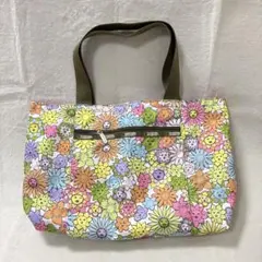 美品✨LeSportsac リバーシブル トートバッグ 肩掛け 花柄 ピンク