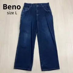 Beno ビーノ ペインター デニム ワイドパンツ ジーンズ L