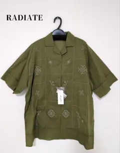ヤマダヤ　RADIATE 刺繍入り 半袖シャツ オリーブラディエイト新品のサムネイル