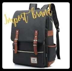 ｛チャコールグレー｝スクエアリュック レディース メンズ リュックサック