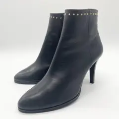 LANVIN en Bleu ショートブーツ ブーティ レザー 黒 23cmのサムネイル