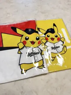 オリックス✖︎ポケモンコラボ バファローズオリジナルタオル(黄 赤)2