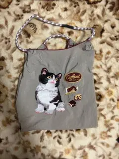 Caffarel カファレル トートバッグ 猫 刺繍　コラボ