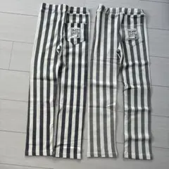 ディラッシュ　ストライプ柄ストレッチパンツ　２枚セット　140
