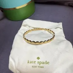 【箱無しで300円引】ケイトスペード イエローゴールド エナメルバングル