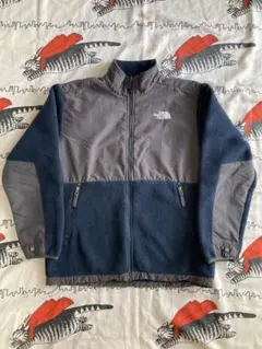 ノースフェイス デナリジャケット ネイビー グレー フリース 古着