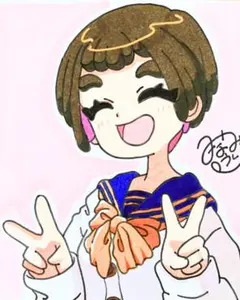 ニャンパーカーの女の子】手描きオリジナルイラスト 色紙 アナログ