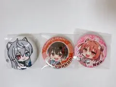 カラフルピーチ缶バッチ3個セット