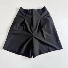 【ケービーエフ】タックショートパンツ キュロット 大人カジュアル ウエストゴム