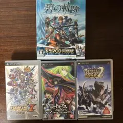 PSP ソフト4本セット　コードギアス・モンハン他